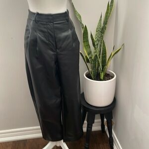 Wilfred Faux Leather Pleated Pants-Sz 6